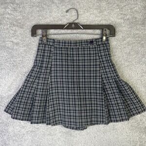 Vtg Made in USA The Limited Classic Plaid Woven Pleated Mini Skirt Sz 10